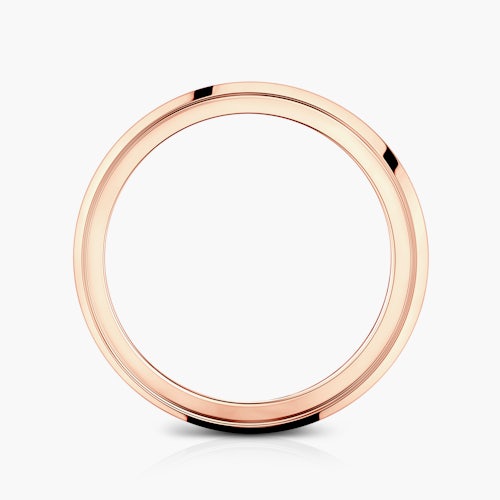 Obrączka partnerska Sign of Love®: różowe złoto, płaska, 5,5mm